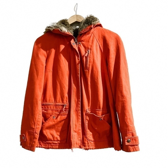 Anthropologie Jackets & Blazers - Anthropologie Red/ Orange Utility Swing Jacket.